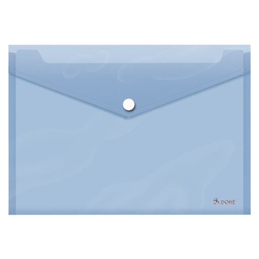 [91100] Sobre PP velcro folio azul transparentearente Dohe