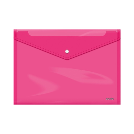 [91477] Sobre PP broche folio rosa transparentearente Dohe
