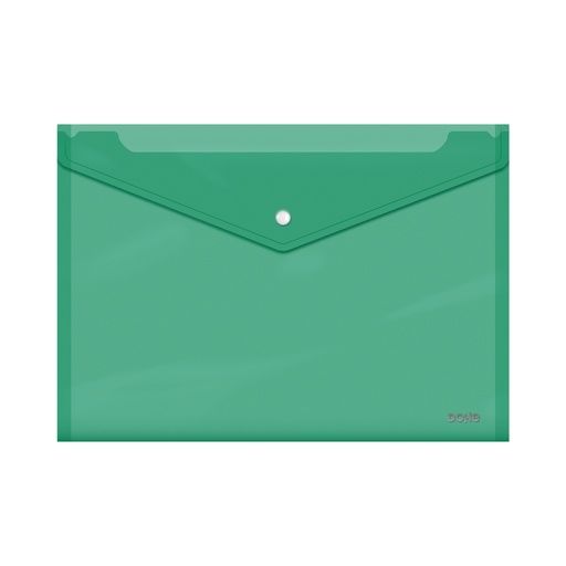[91479] Sobre PP broche folio verde transparentearente Dohe