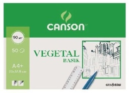 [200400787] Pack 12 láminas papel vegetal basik A3 95g Canson