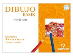 [C200406346] Papel dibujo basik gvarro 130g. A4+ minipack 10h.