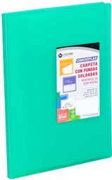 Carpeta 30 fundas tapa flexible A4- verde Carchivo