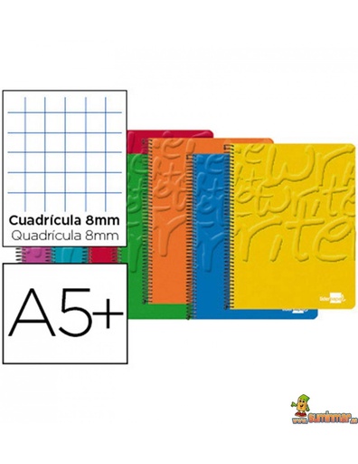 [19376] CUADERNO A5 PACSA CUADRICULA 8X8 80 Hojas 60gr