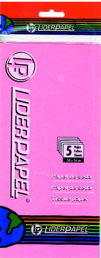 [22230] Paqueteuete 5 hojas papel seda rosa 50x76cm 17gr
