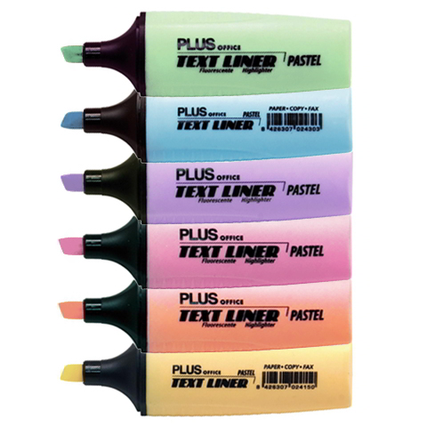 [AH636-GN] Fluorescente verde pastel text liner plus office