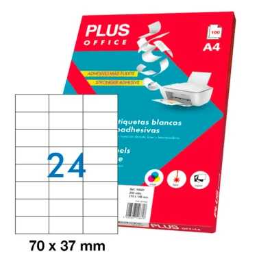 [10676] Etiquetas 70x37mm plus office Caja 100h