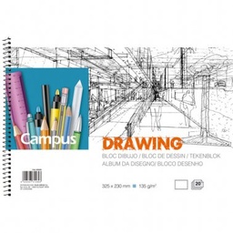 [8426307314893] Block arte p. Dibujo 20h. 135g. Campus university