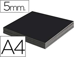 [02033] Hoja plumacolor negro A4 5mm sadipal