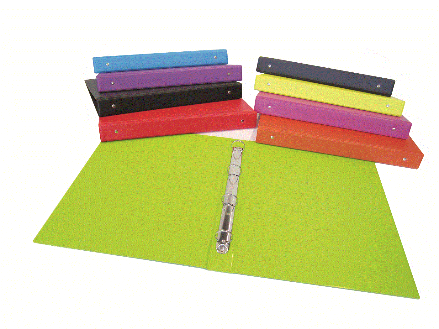 [2424/G] Carpeta de 4 anillas 40mm Fº PVC Saro color celeste