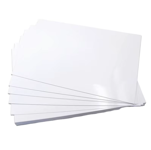 [8435095352475] Papel plástico blanco brillo A4 muestras