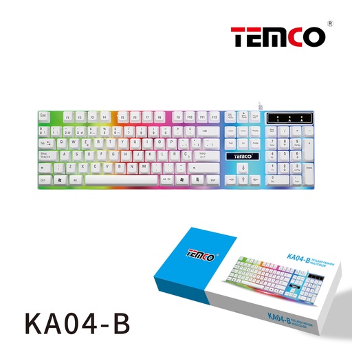 Teclado gaming blanco rgb ka04-b