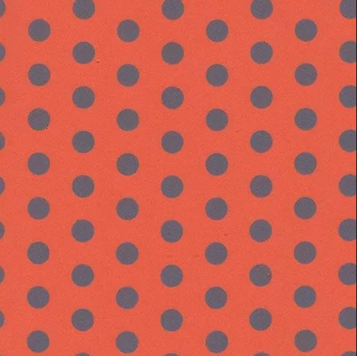 [DO6160008] Hoja goma eva naranja con lunares grises 40x60