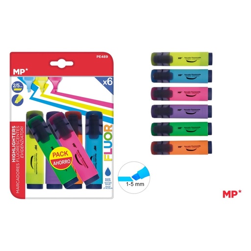 [PE489] Marcador fluorescente Pack 6 Uds. MP