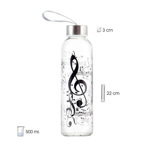 BOTELLA CRISTAL MUSICA 500ml