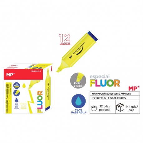 [PE489AM-S] Marcador fluorescente amarillo MP