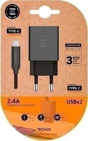 Cargador red + cable datos usb type c