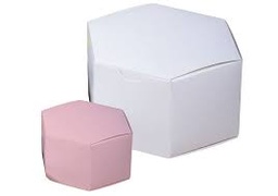 Caja cartón colores exagonal pequeña