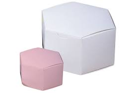 Caja cartón colores exagonal pequeña