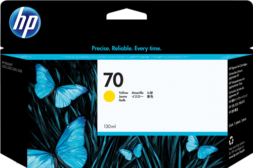 [C9454A] Tinta plotter hp dj z2100-3100 amarillo nº 70