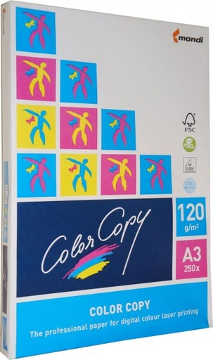 Papel color copy  120grs A3 250h