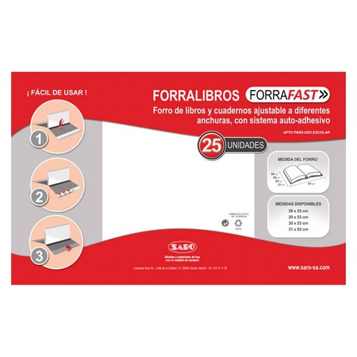 [FL29] Forra ajustable libros 29x53cms