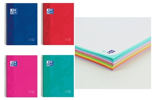 [400174116] Cuaderno espiral EBK10 TED A4 150H Oxford colores pastel