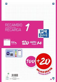 [400174181] Recambio 5x5 Oxford A4 120hojas 90gr Rosa fucsia