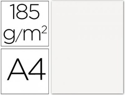 Cartulina Guarro Din a4 blanco 185 gr-paquete 50 hojas