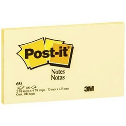 [655YWEA] NOTAS ADHESIVAS 73x123mm post-It Paq.100