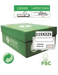 [S967000000] SOBRE 115x225 V/D LÁSER-Caja 500 unidades ZELATUN