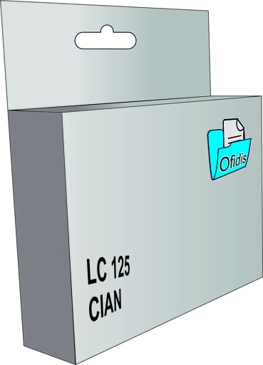 [LC125C] Cartucho tinta compatible Brother lc125 cian