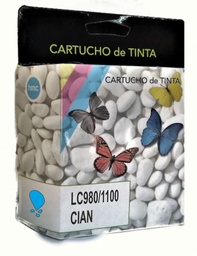 [LC980/85C] Cartucho tinta compatible Brother lc980/1100 cian